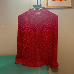 Medium sized Lucky Brand long sleeve shirt. Red and SUPER SOFT.
